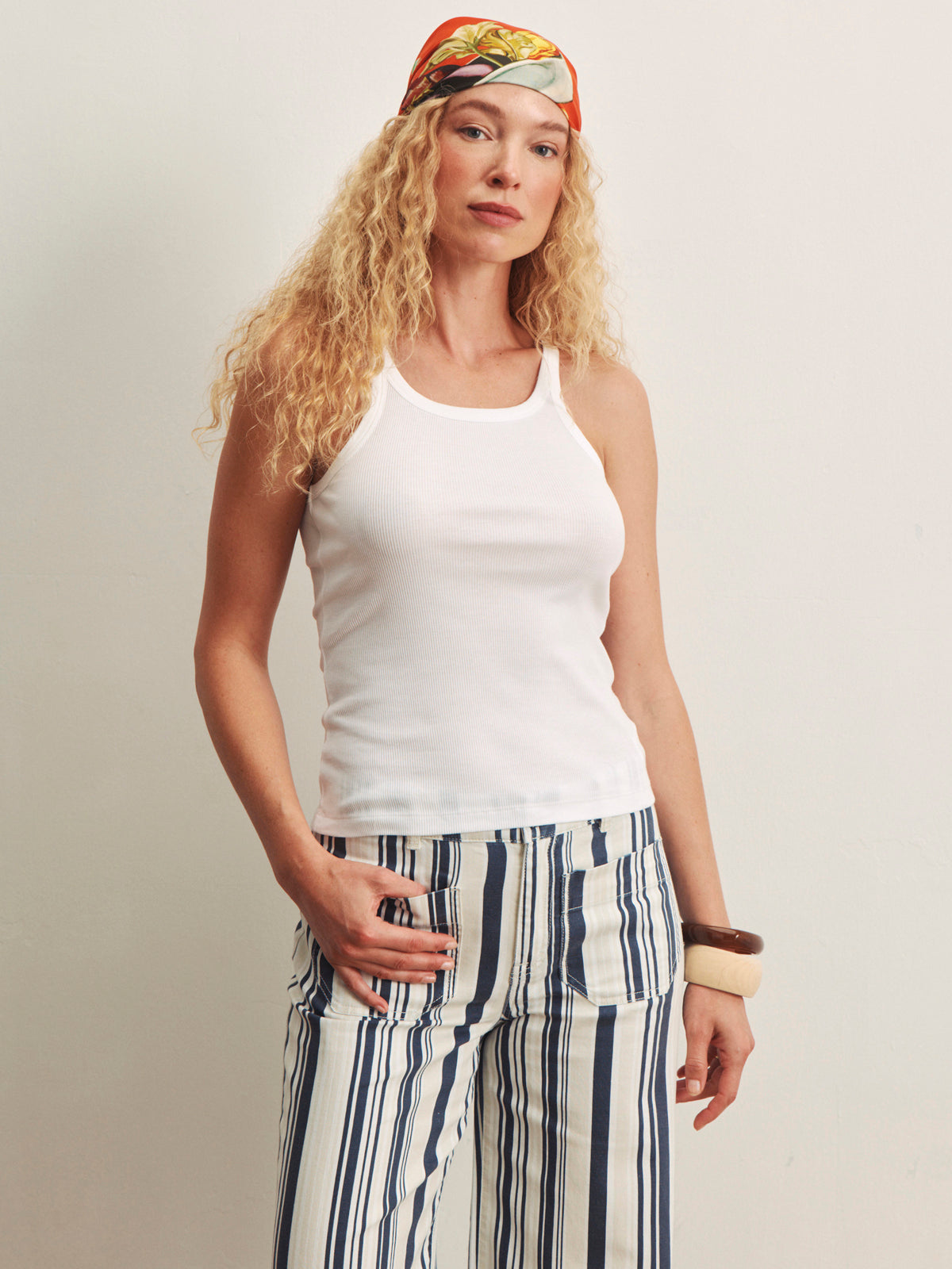 Sanctuary Clothing Popular - SPRINTER RIB TANK WHITE