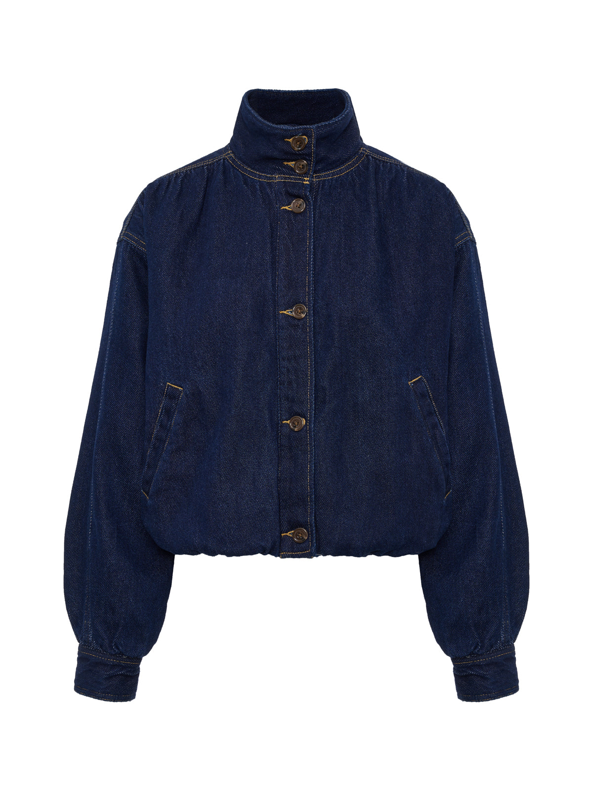 Sanctuary Clothing Best Price - Bubble Hem Bomber Jacket Dark Denim