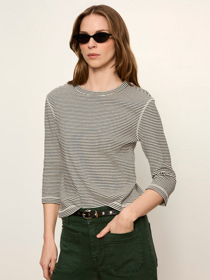 Sanctuary Clothing Everyday - 3/4 Mode Tee Chalk French Stripe
