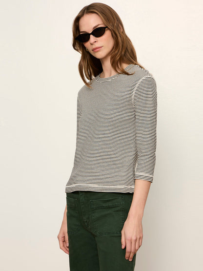 Sanctuary Clothing Everyday - 3/4 Mode Tee Chalk French Stripe