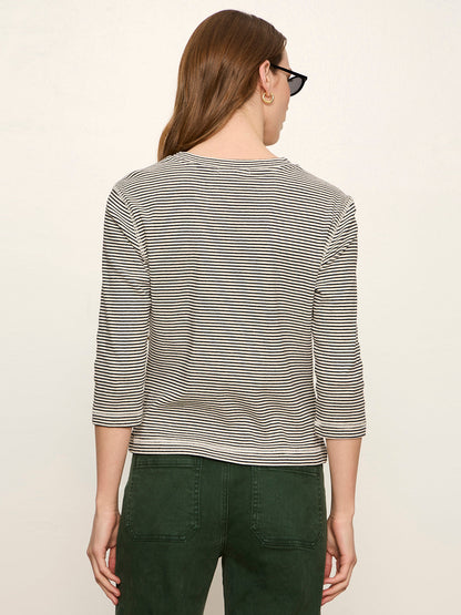 Sanctuary Clothing Everyday - 3/4 Mode Tee Chalk French Stripe