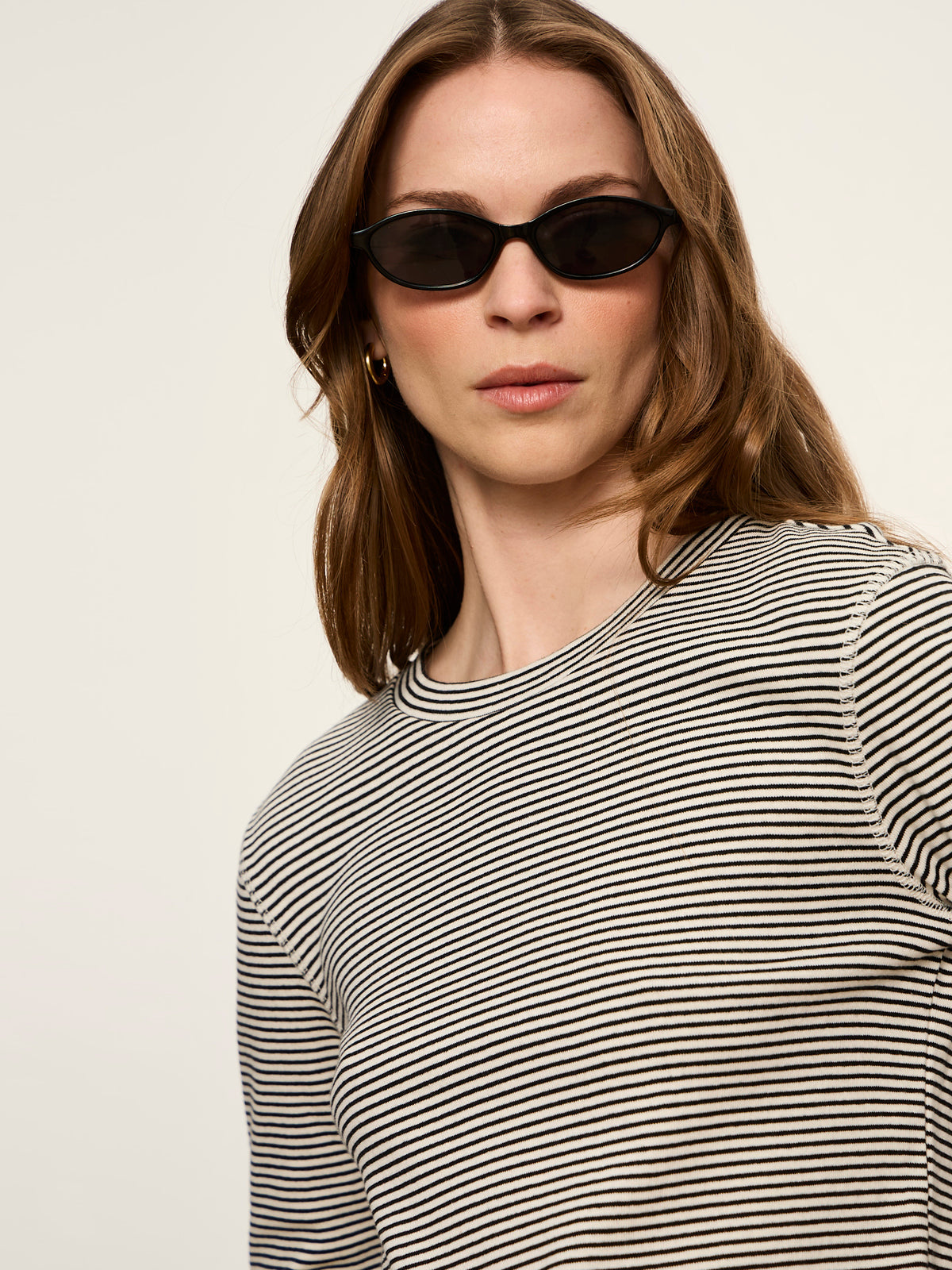 Sanctuary Clothing Everyday - 3/4 Mode Tee Chalk French Stripe