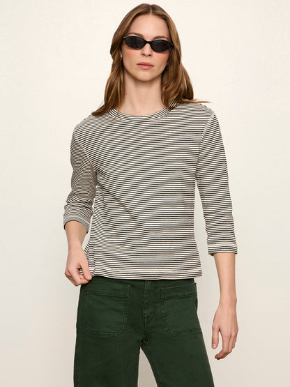 Sanctuary Clothing Everyday - 3/4 Mode Tee Chalk French Stripe