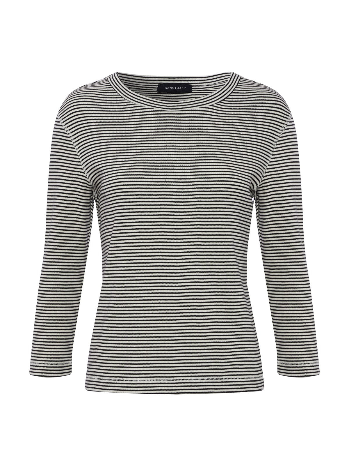 Sanctuary Clothing Everyday - 3/4 Mode Tee Chalk French Stripe