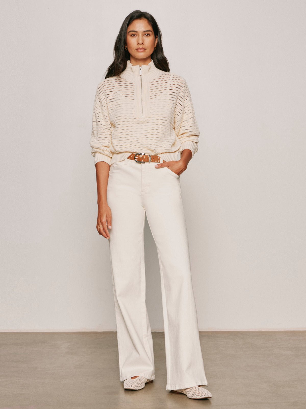 Sanctuary Clothing Trusted - Cadence Relaxed Straight Jean Collagen