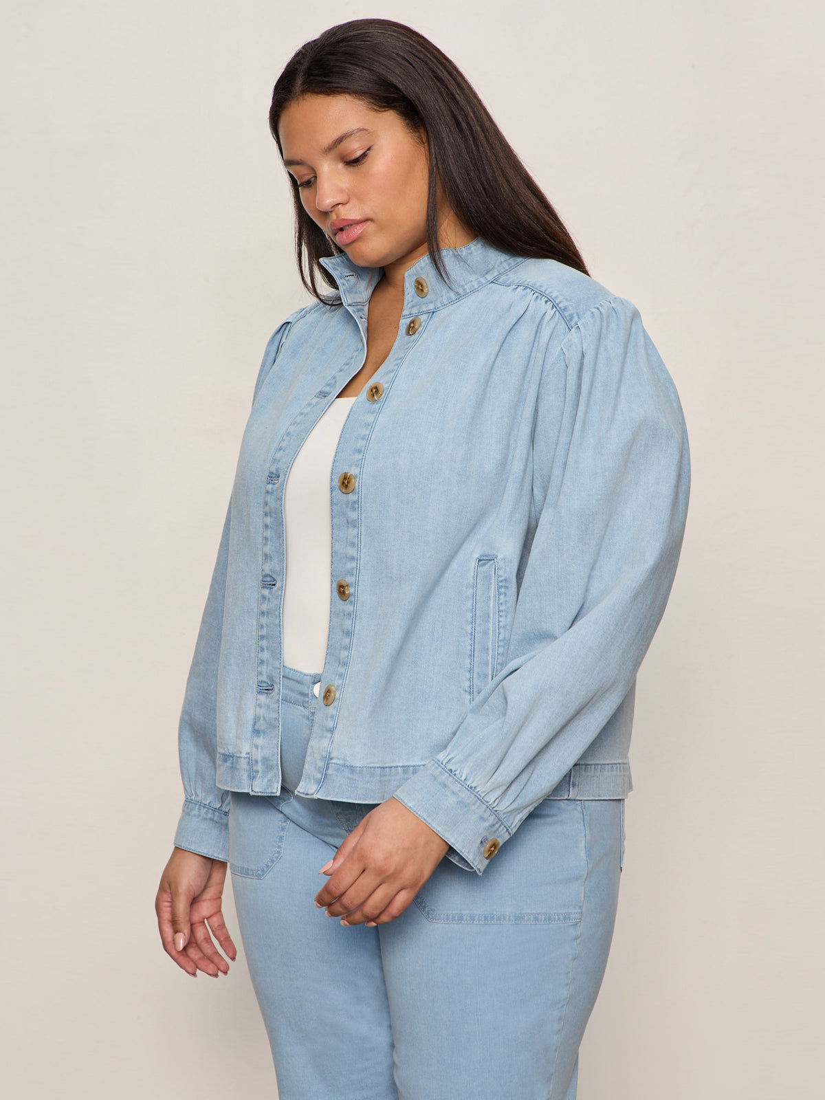 Sanctuary Clothing Popular - Charlotte Denim Jacket Whisper Extended Sizing