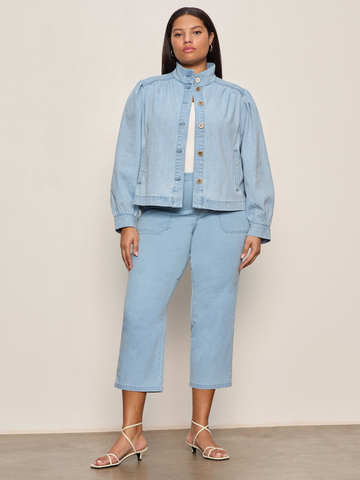 Sanctuary Clothing Popular - Charlotte Denim Jacket Whisper Extended Sizing