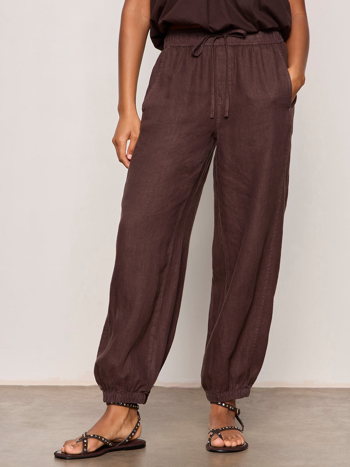 Sanctuary Clothing Signature - MELODY MICRO LINEN BALLOON RICH SOIL