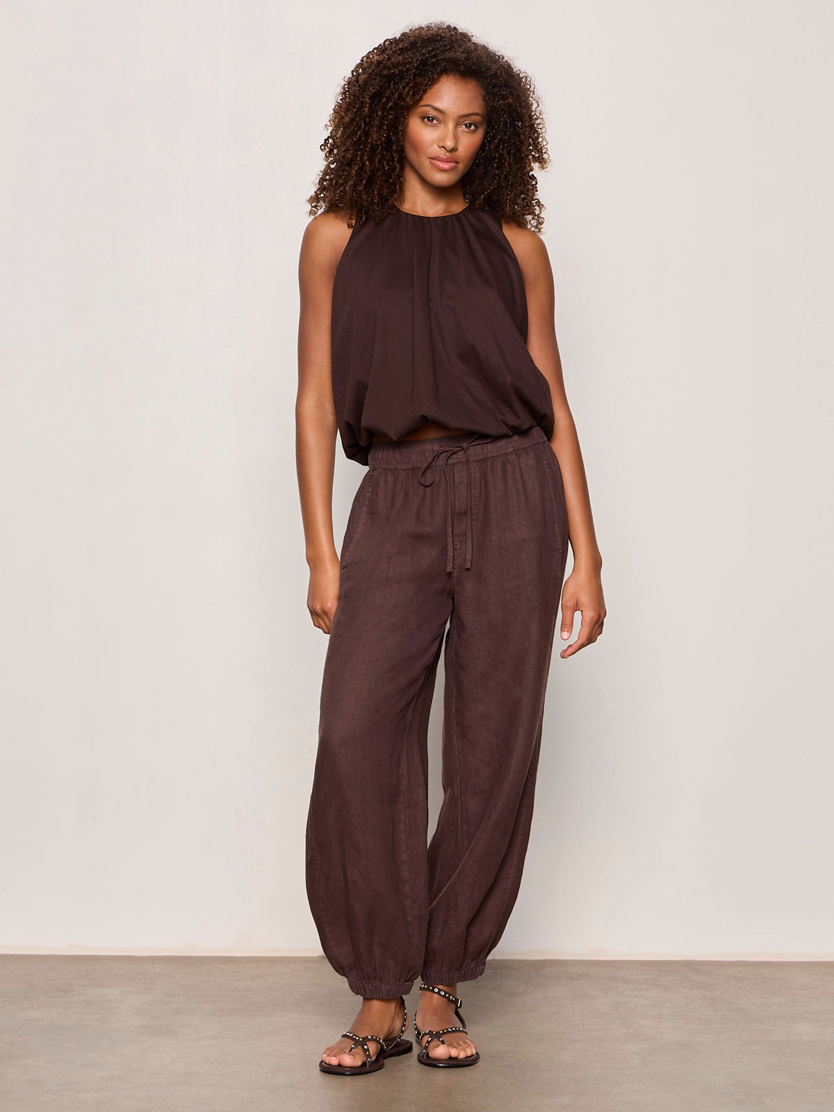 Sanctuary Clothing Signature - MELODY MICRO LINEN BALLOON RICH SOIL