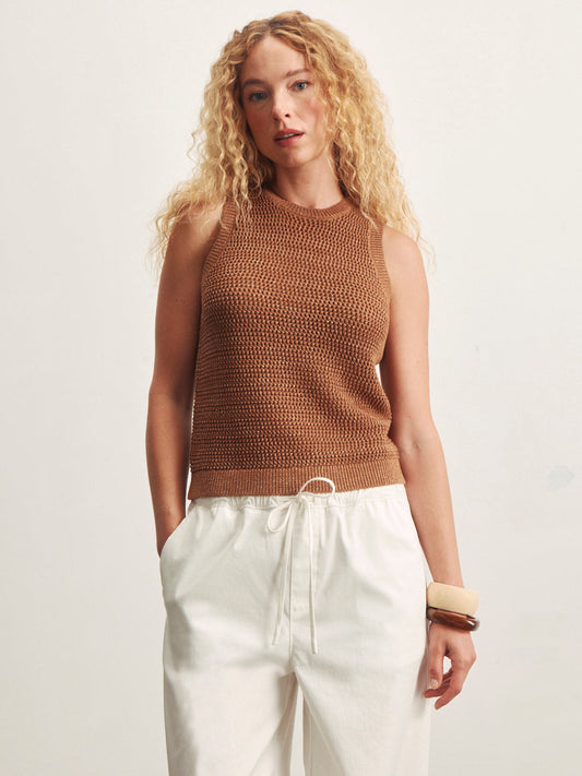 Sanctuary Clothing Value - NATURAL STATE HALTER TANK TOASTED COCONUT METALLIC