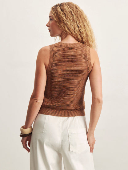 Sanctuary Clothing Value - NATURAL STATE HALTER TANK TOASTED COCONUT METALLIC