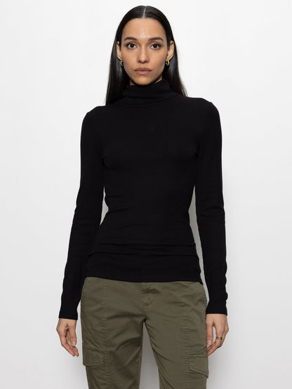 Sanctuary Clothing Quality - Black Essential Turtleneck Top