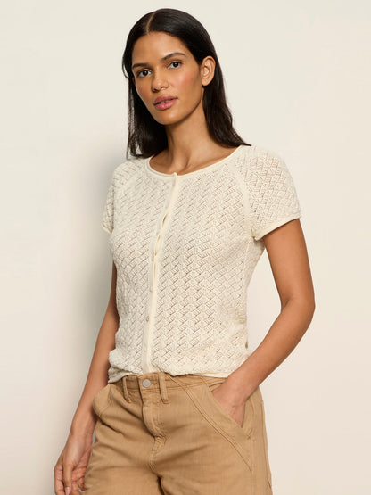 Sanctuary Clothing Classic - ALL IN POINTELLE BUTTON TOP COLLAGEN