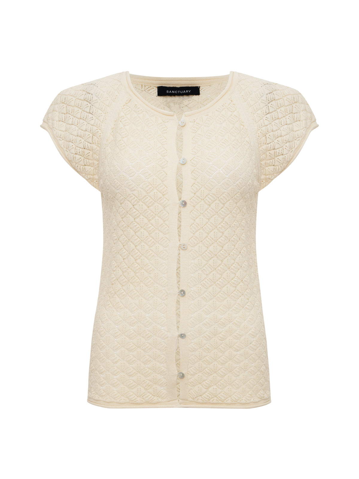 Sanctuary Clothing Classic - ALL IN POINTELLE BUTTON TOP COLLAGEN