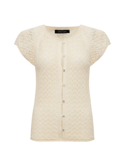 Sanctuary Clothing Classic - ALL IN POINTELLE BUTTON TOP COLLAGEN