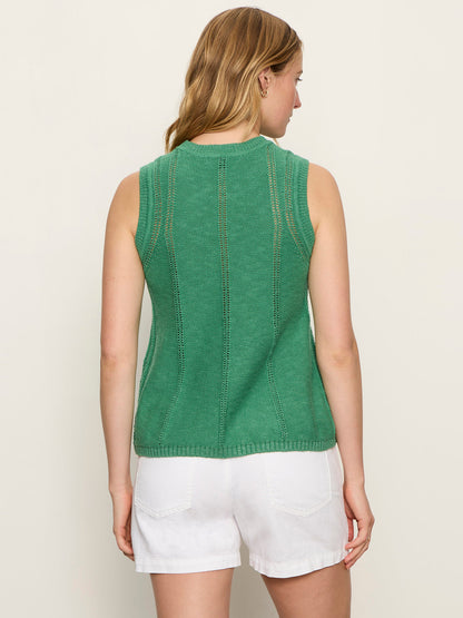 Sanctuary Clothing Best Price - EASY POINTELLE SHELL GREEN JUICE