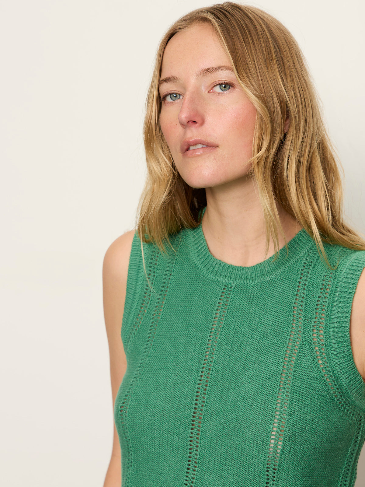 Sanctuary Clothing Best Price - EASY POINTELLE SHELL GREEN JUICE