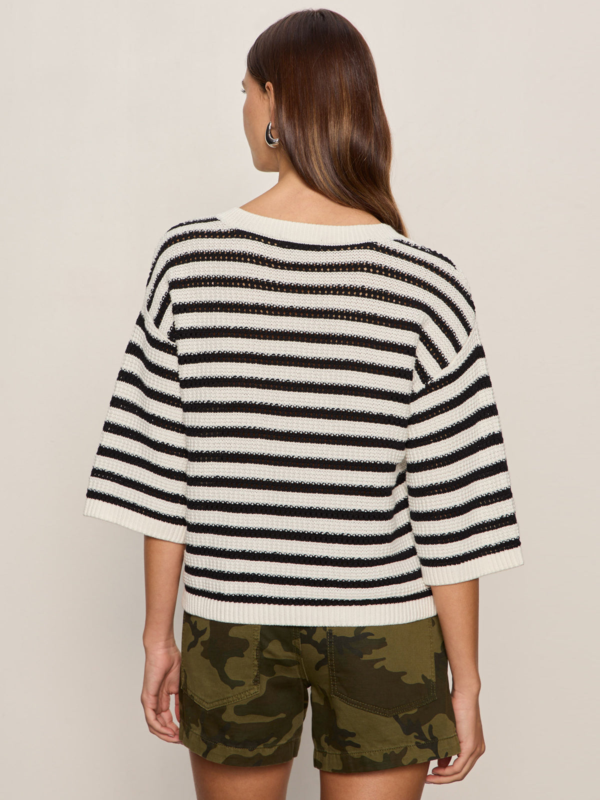 Sanctuary Clothing Premium - ELLE SWEATER TEE BLACK W/ CHALK