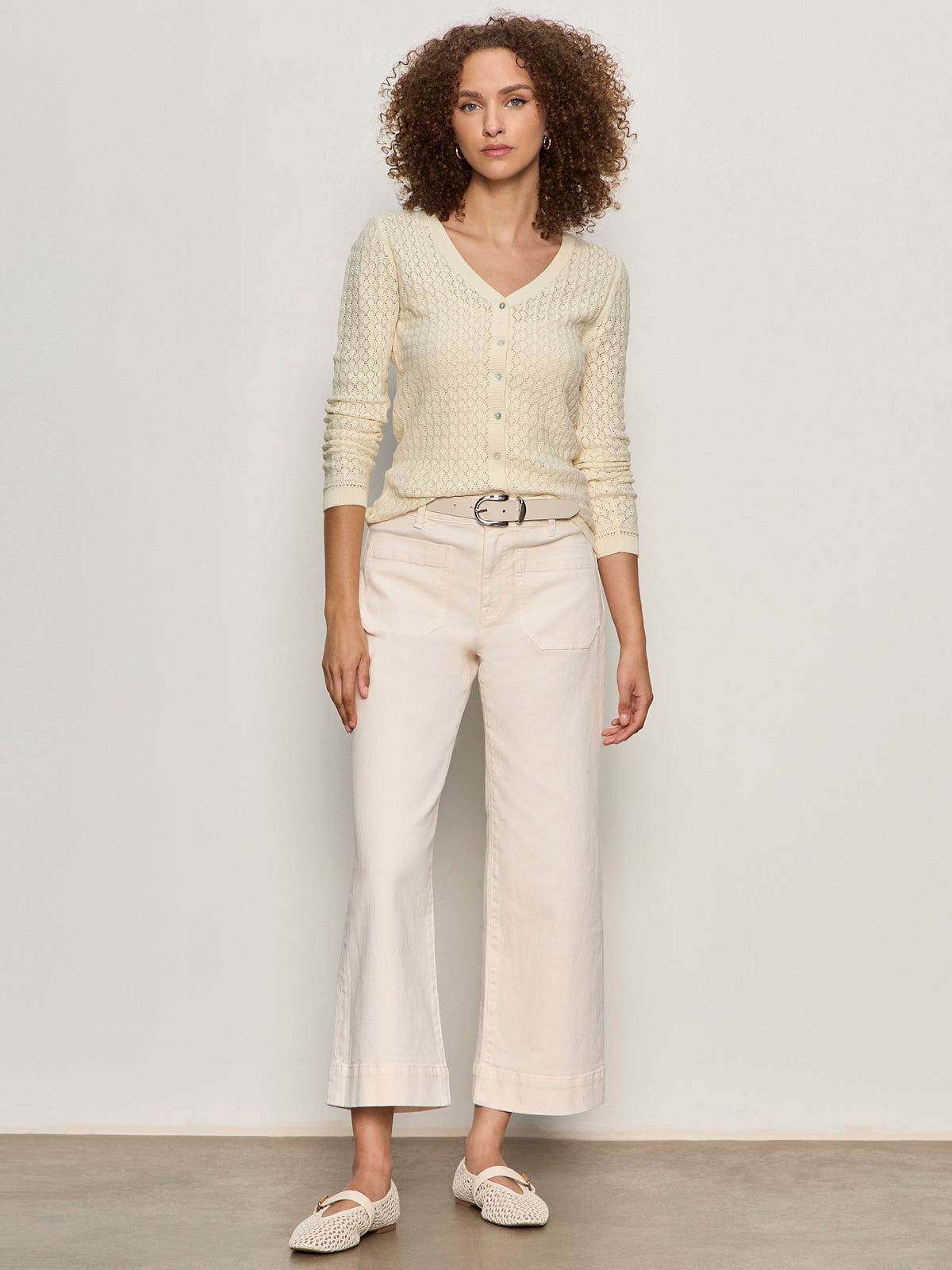 Sanctuary Clothing Value - EVERYDAY POINTELLE CARDIGAN COLLAGEN