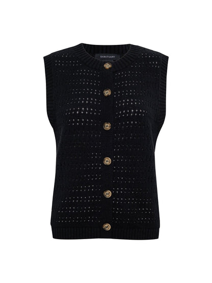 Sanctuary Clothing Special Offer - POINTELLE SHELL BLACK
