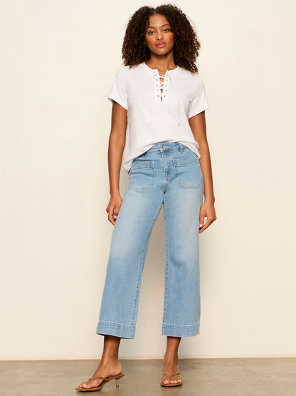 Sanctuary Clothing Trending - LACE UP TIMELESS TEE WHITE