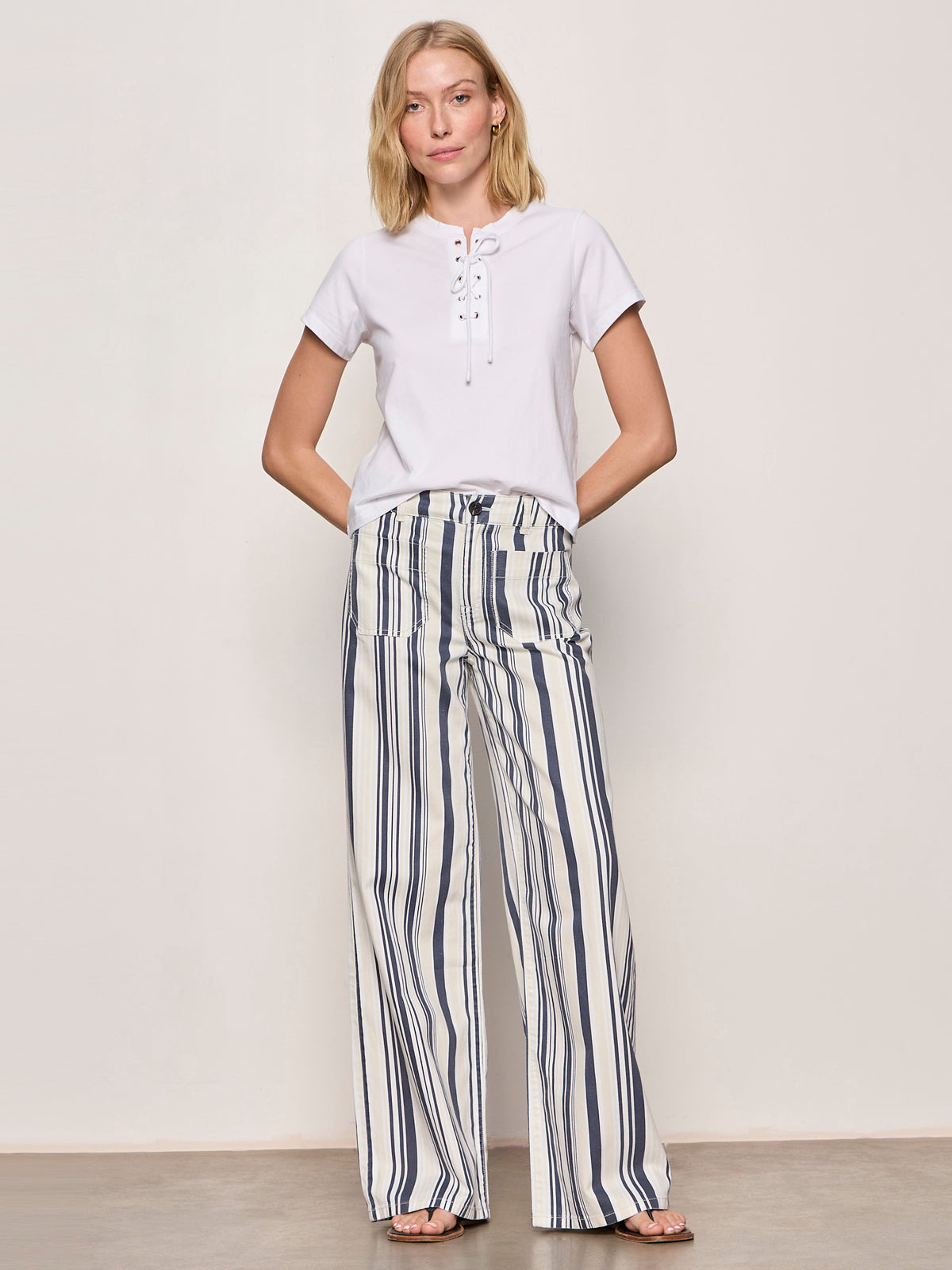 Sanctuary Clothing Trending - LACE UP TIMELESS TEE WHITE