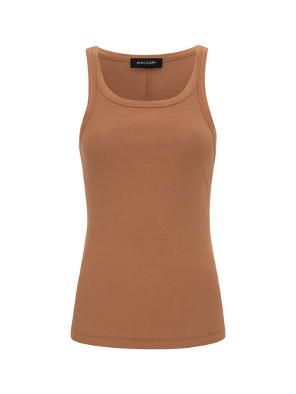 Sanctuary Clothing Popular - SPRINTER RIB TANK TOASTED COCONUT