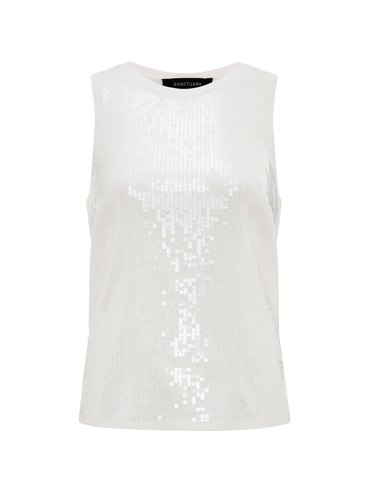 Sanctuary Clothing Featured - SUMMER SHINE SEQUIN SHELL WHITE
