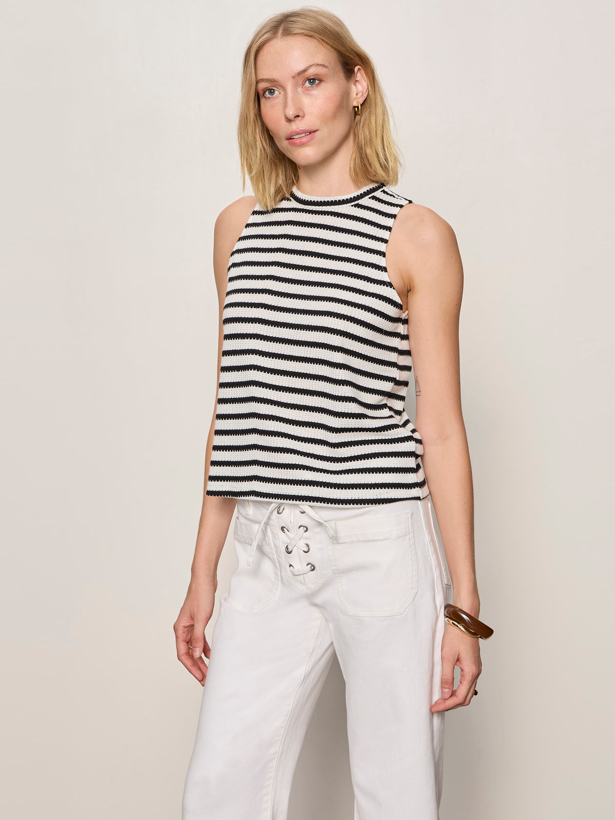 Sanctuary Clothing Exclusive - CAMPARI TANK MACRAME STRIPE