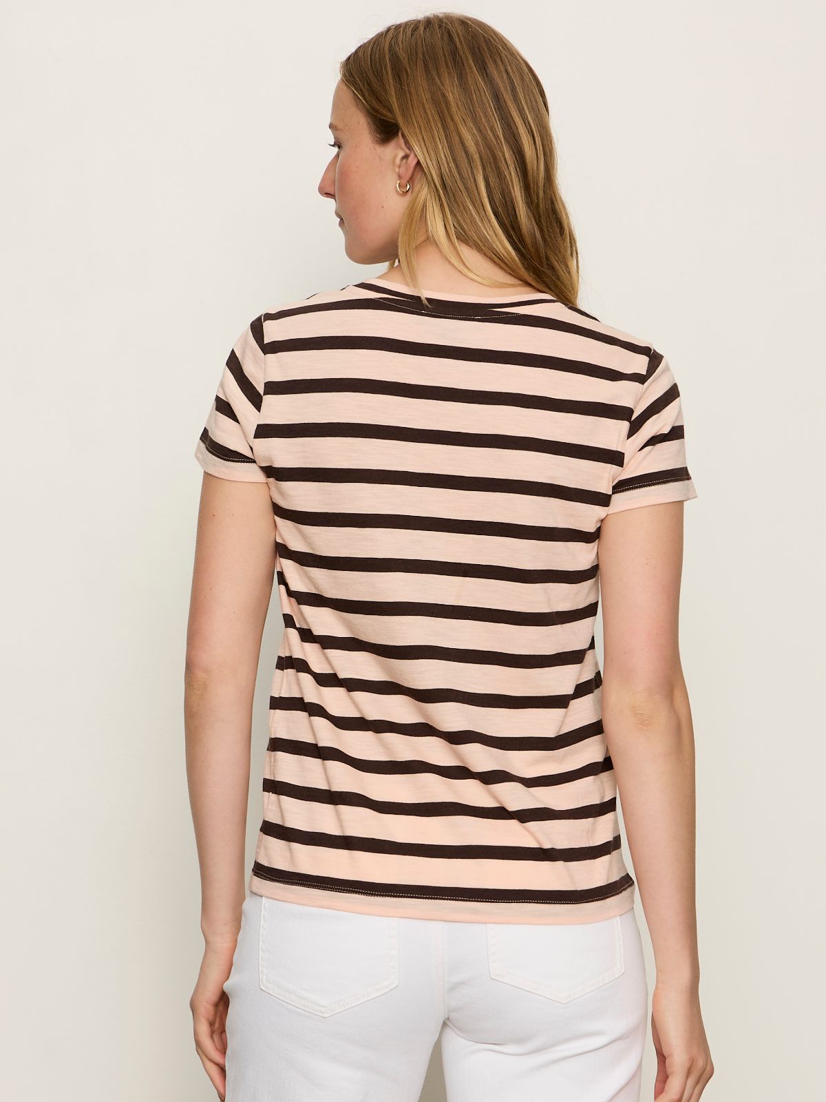 Sanctuary Clothing Top Pick - THE PERFECT TEE BLEACHED PK/RICH SOIL STRIPE