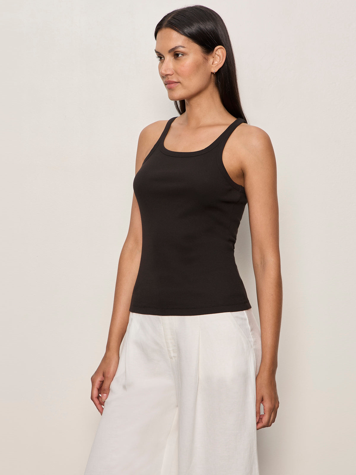 Sanctuary Clothing Top Pick - SPRINTER RIB TANK BLACK