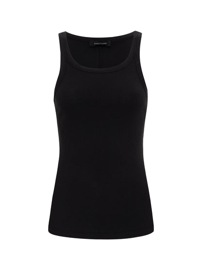 Sanctuary Clothing Top Pick - SPRINTER RIB TANK BLACK