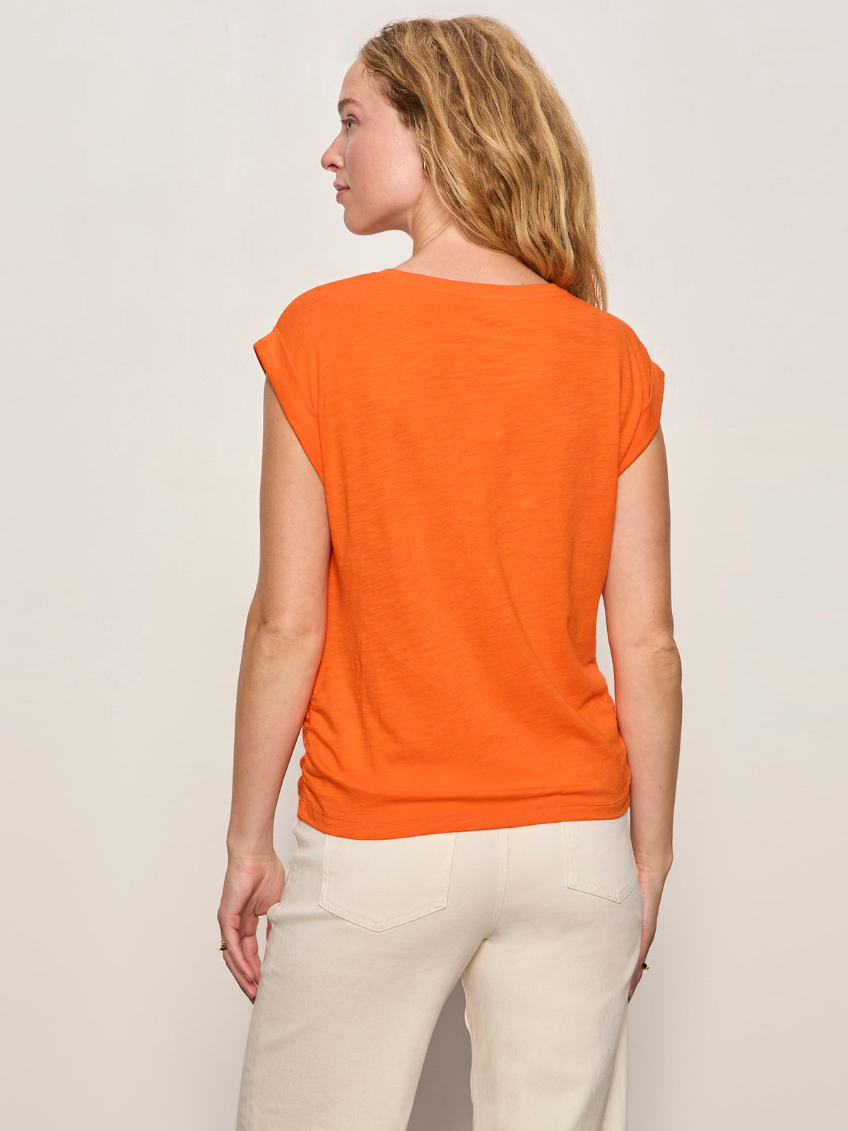 Sanctuary Clothing Best Seller - KNOTTED MUSCLE TEE HIBISCUS ORANGE