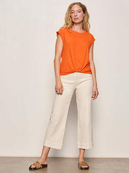 Sanctuary Clothing Best Seller - KNOTTED MUSCLE TEE HIBISCUS ORANGE