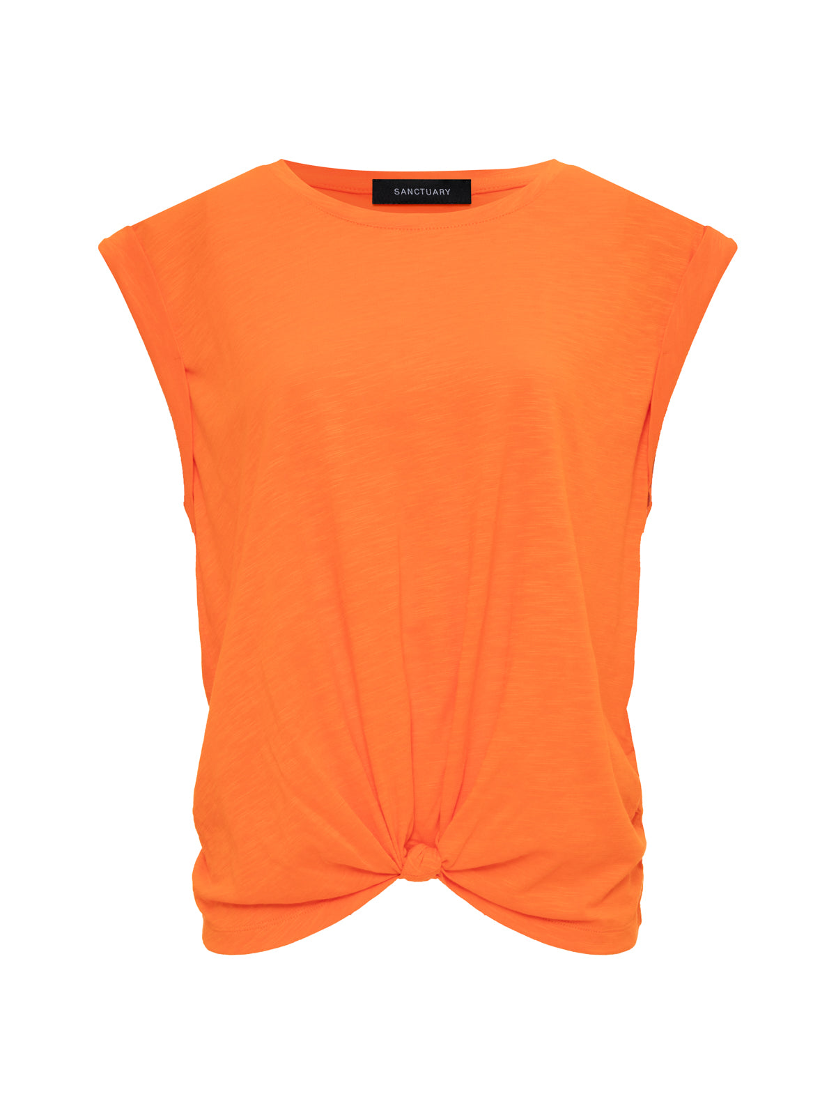Sanctuary Clothing Best Seller - KNOTTED MUSCLE TEE HIBISCUS ORANGE
