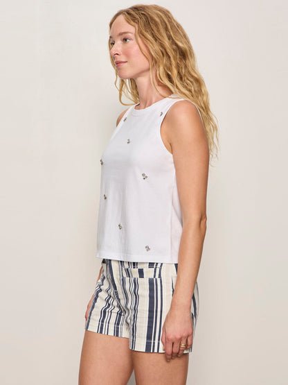 Sanctuary Clothing Recommended - CAMPARI EMBELLISHED TANK WHITE