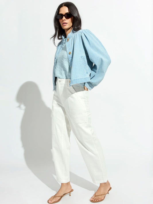 Sanctuary Clothing Discount - BOYFRIEND UTILITY PANT WHITE