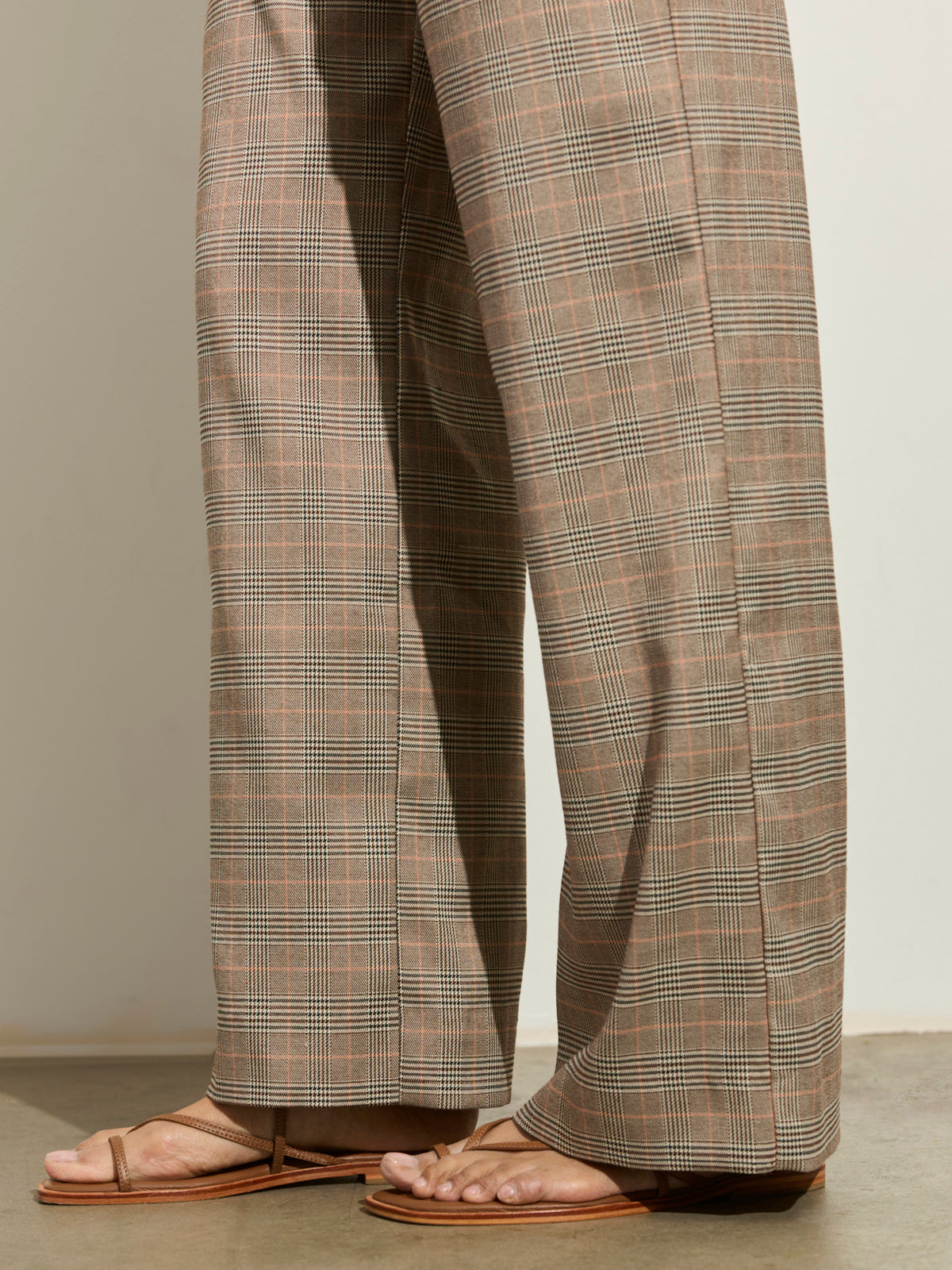 Sanctuary Clothing Premium - SPOTLIGHT PLAID TROUSER CAVIAR PLAID