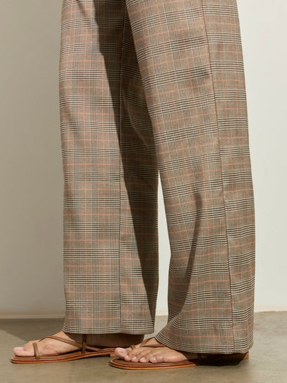 Sanctuary Clothing Premium - SPOTLIGHT PLAID TROUSER CAVIAR PLAID