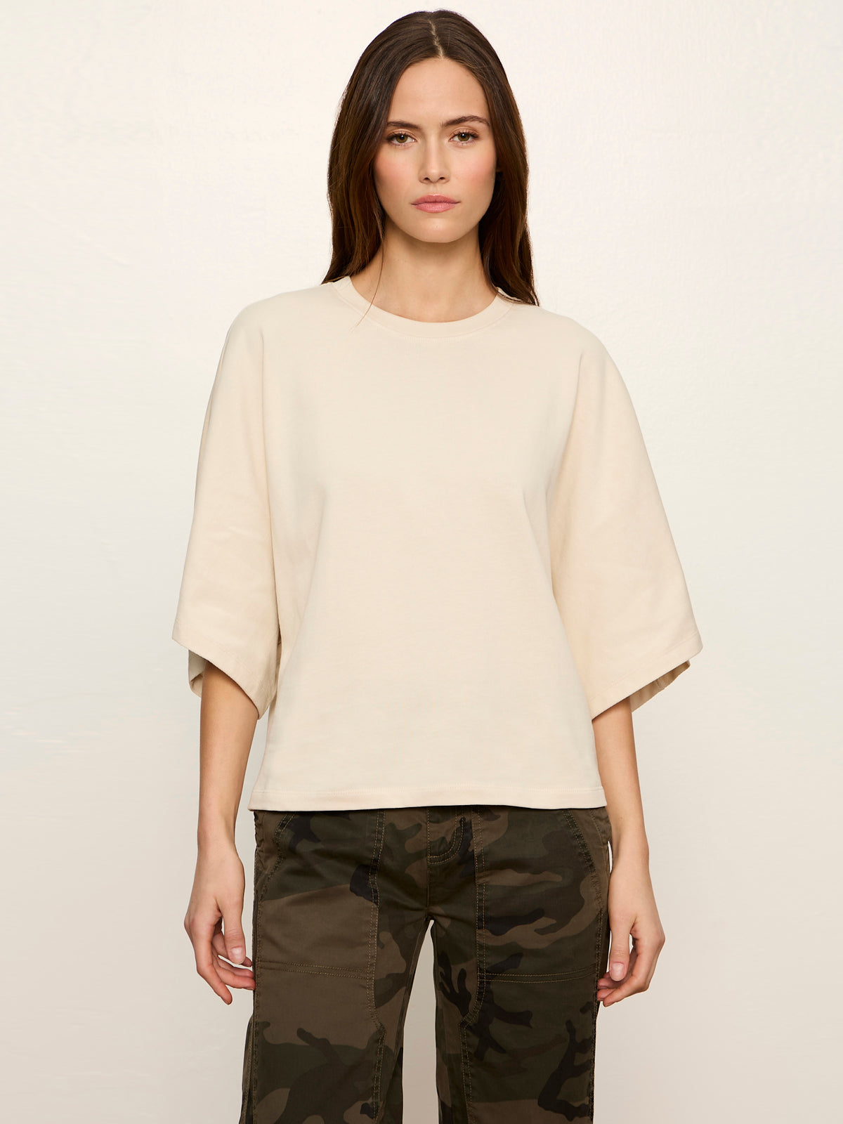 Sanctuary Clothing Discount - Haven Cape Sleeve Tee Bone