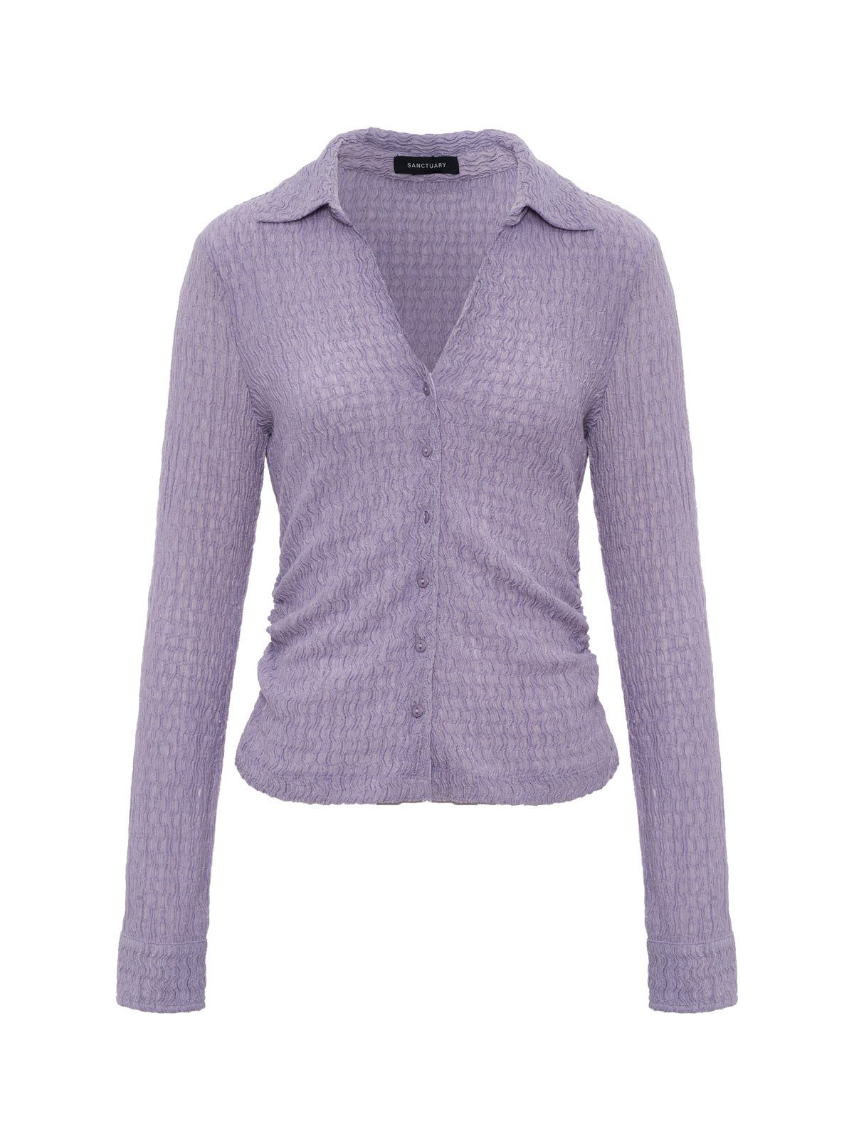 Sanctuary Clothing Exclusive - Juno Textured Button Front Top Purple Haze