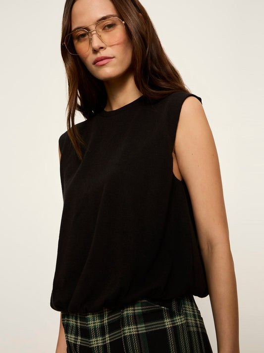 Sanctuary Clothing Discount - Quinn Bubble Shell Black