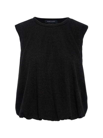 Sanctuary Clothing Discount - Quinn Bubble Shell Black