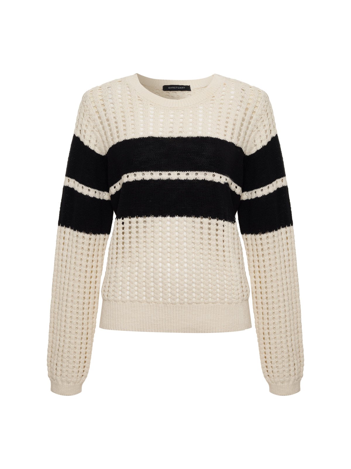 Sanctuary Clothing Best Price - Sporty Openwork Popover Collagen with Black