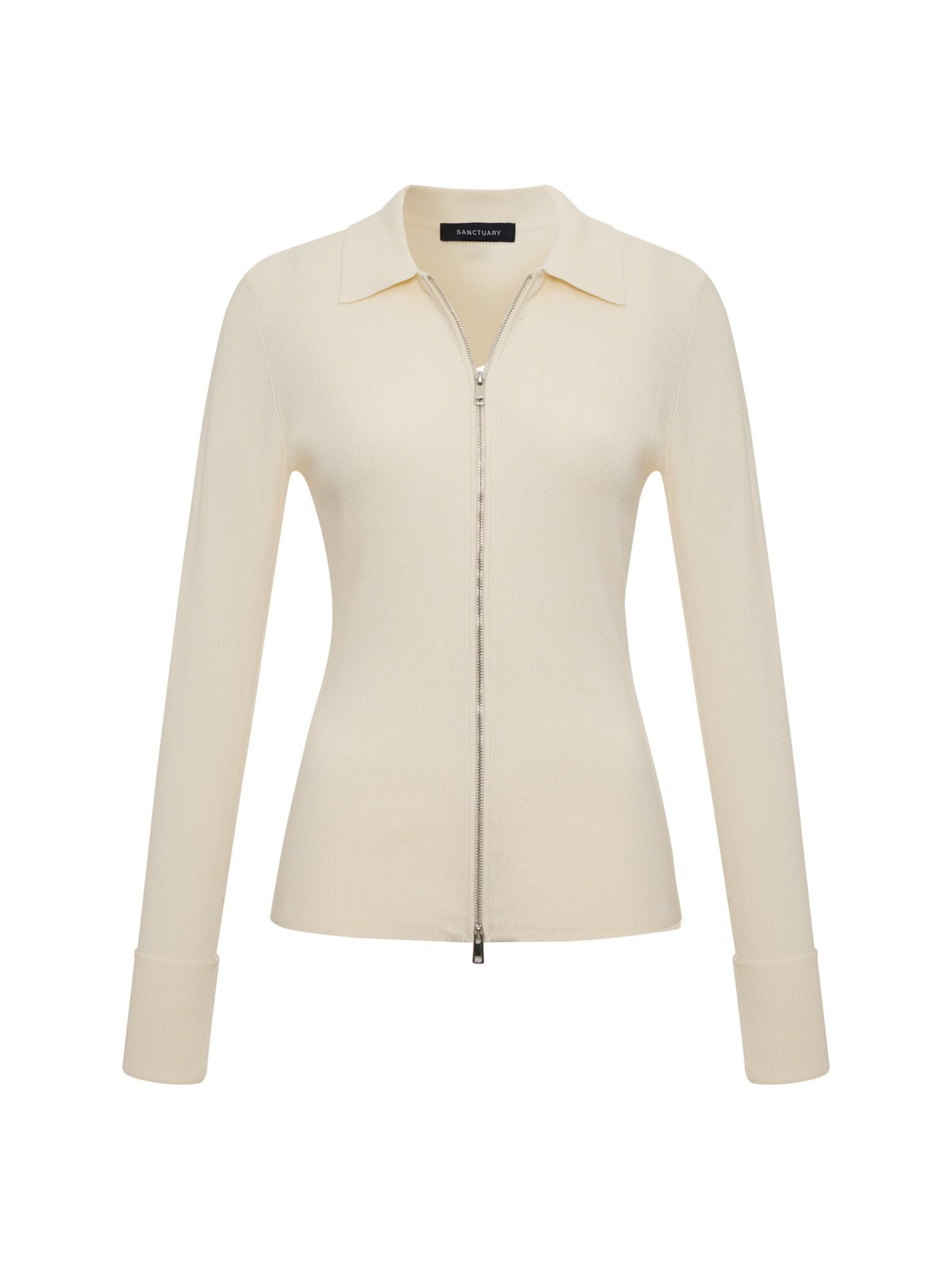 Sanctuary Clothing Best Seller - ONLY YOURS RIBBED ZIP SWEATER COLLAGEN