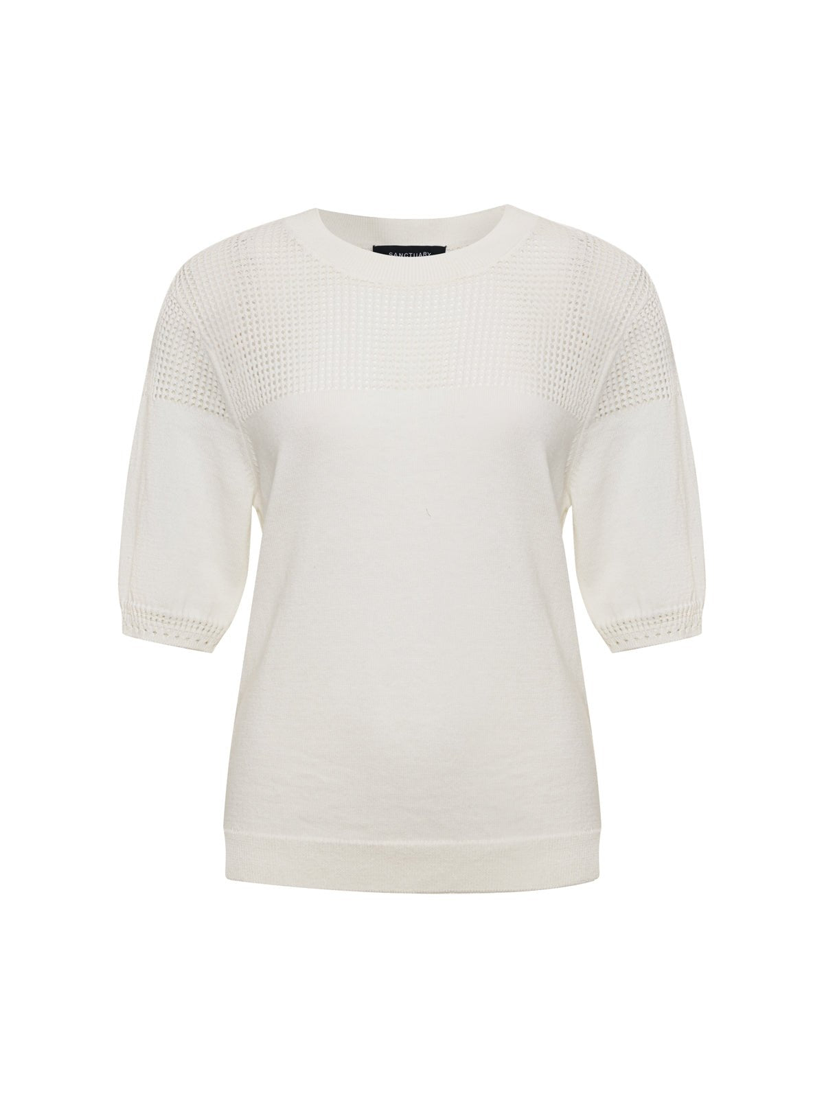 Sanctuary Clothing Quality - MIX STITCH TEE CHALK