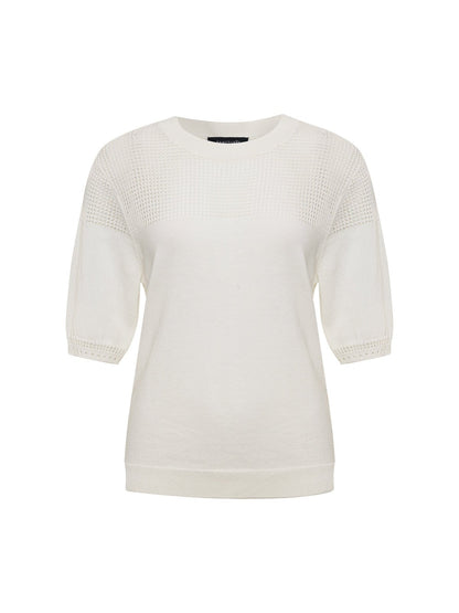 Sanctuary Clothing Quality - MIX STITCH TEE CHALK