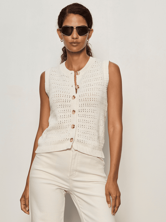 Sanctuary Clothing Sale - POINTELLE SHELL VINTAGE IVORY