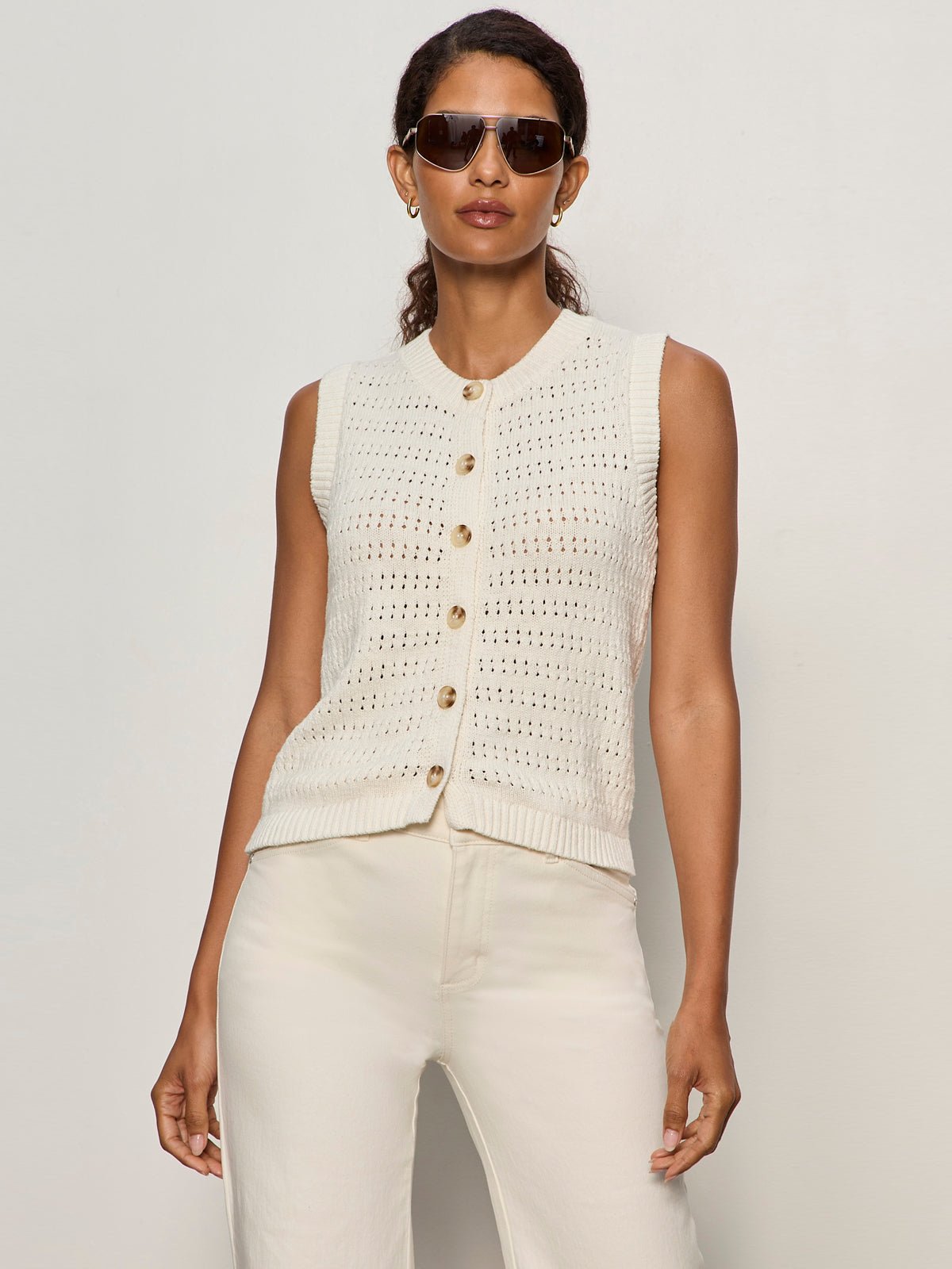 Sanctuary Clothing Sale - POINTELLE SHELL VINTAGE IVORY
