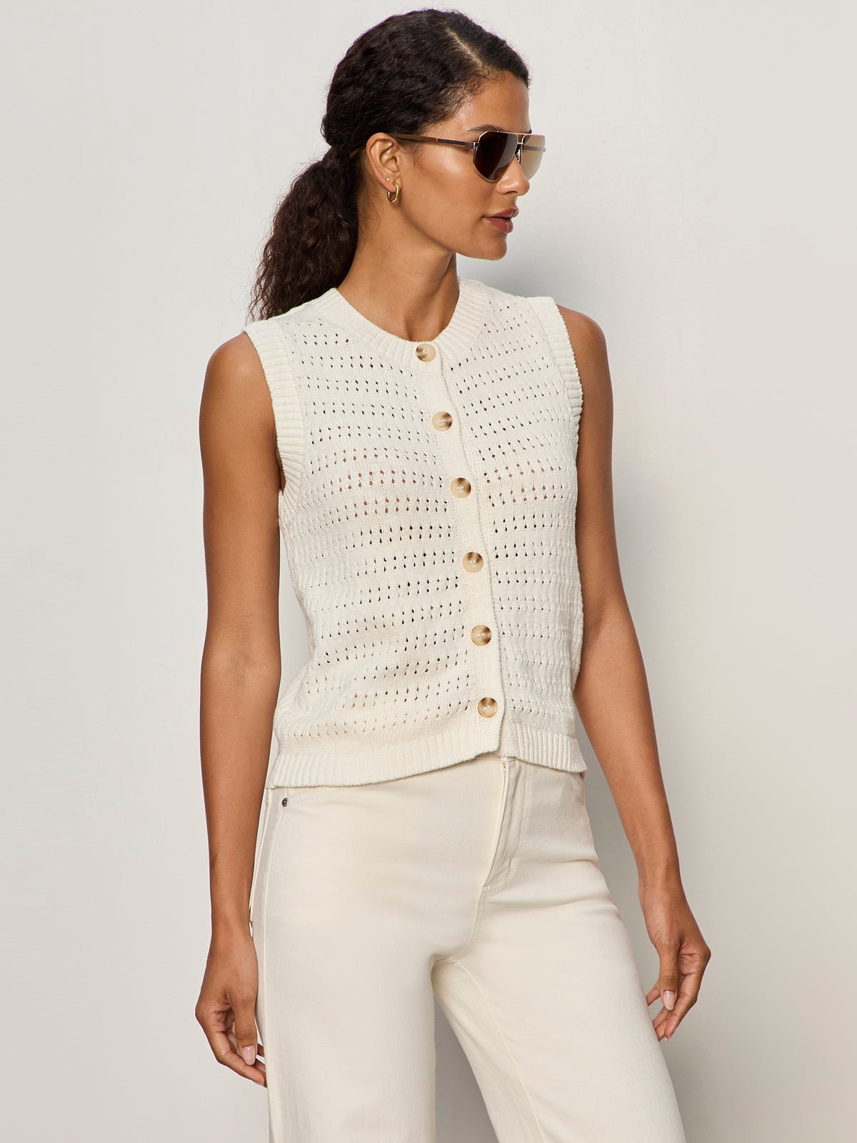Sanctuary Clothing Sale - POINTELLE SHELL VINTAGE IVORY